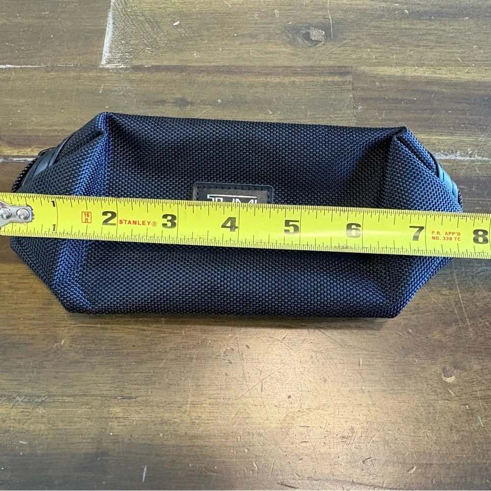 TUMI Delta Toiletry Pouch Travel Carryon Case Black Logo Small
